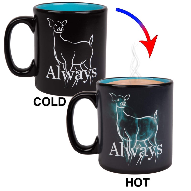 Harry Potter Heat Changing Ceramic Coffee Mug - Large 20oz - Officially Licensed Doe Patronus Design Reveals w/Heat - Book & Movie Love Gift for Kids, Teens, Adults, Men, Women - Image 2